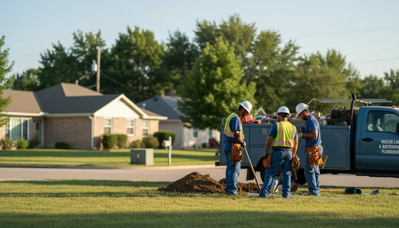 Residential water line and bathroom plumbing service in Trenton, AL